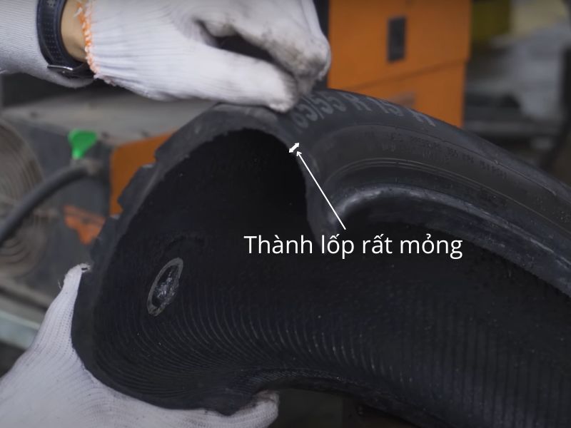 lốp ô tô thành mỏng