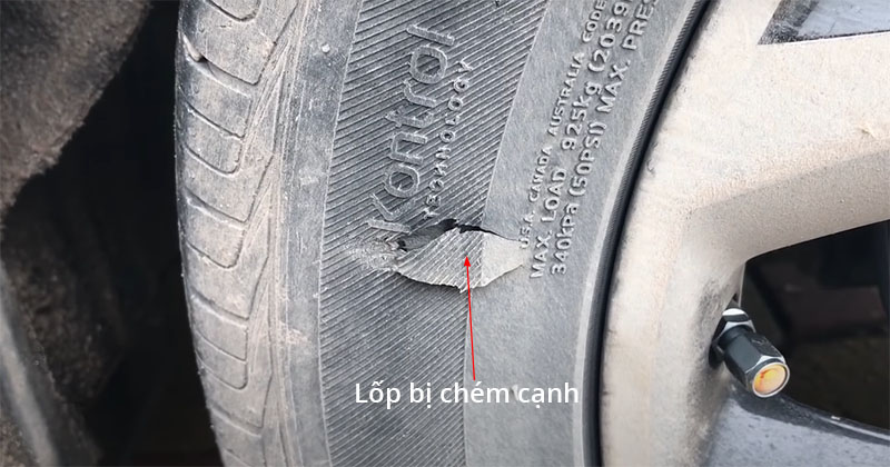 Các trường hợp lốp hỏng buộc phải thay mới