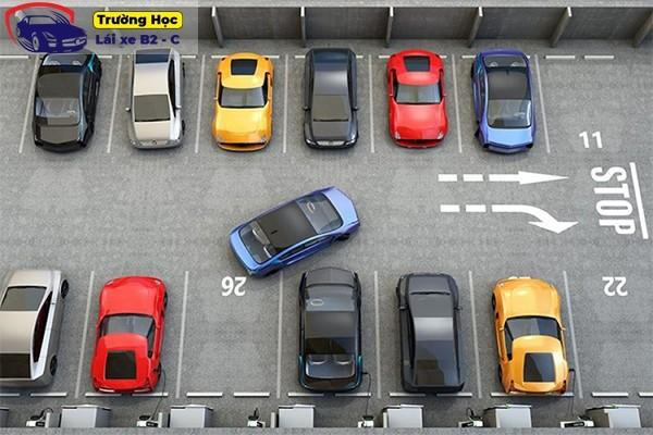 cách đỗ xe vuông góc