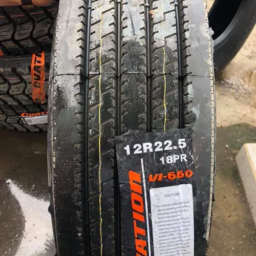 Lốp bố kẽm Ovation gai xuôi 12R22.5 VI-660