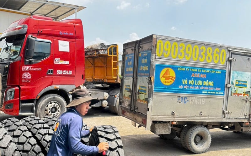 Dịch vụ thay lốp ô tô tận nơi tại Dĩ An