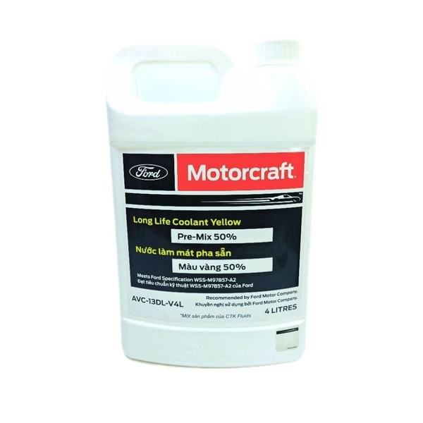 Nước Làm Mát Pha Sẵn Ford Motorcraft Long Life Coolant Yellow (Can 4 Lít)