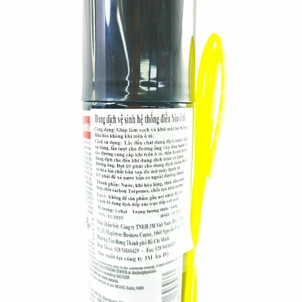 Dung dịch vệ sinh hệ thống điều hòa ô tô 3M Air Conditioner Cleaner Foam (140g)