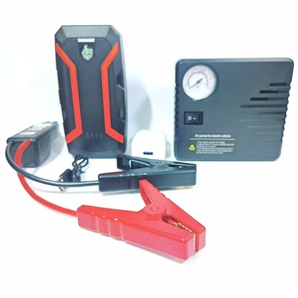 Bộ Cứu Hộ Ô Tô Đa Năng 5 Trong 1 – Kích Bình & Bơm Lốp Cao Cấp