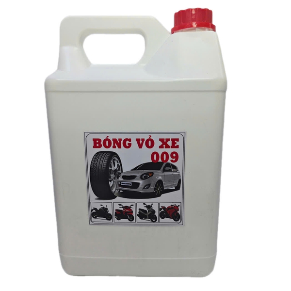 Dung Dịch Bóng Vỏ Xe 009 Can 5 Lít - Làm Đen, Dưỡng Bóng Và Bảo Vệ Lốp Ô Tô