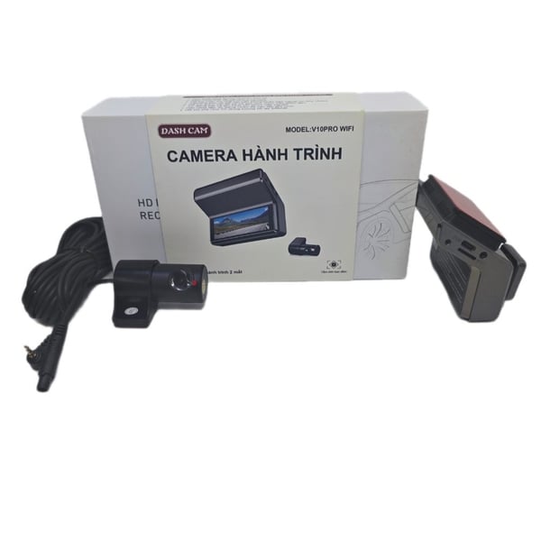 Camera hành trình V10 Pro WiFi - Ghi hình 2 mắt Trước & Sau, Màn hình 3.16 inch