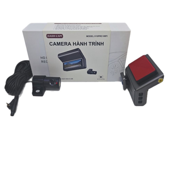 Camera hành trình V10 Pro WiFi - Ghi hình 2 mắt Trước & Sau, Màn hình 3.16 inch