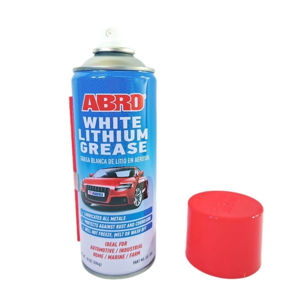 Chai Xịt Mỡ Bò Trắng Bôi Trơn Đa Năng ABRO White Lithium Grease LG-380 (284g)