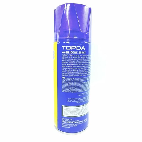Chai Xịt TOPDA Silicone Spray R104 Bôi Trơn Dưỡng Cao Su Ô Tô (450ml)