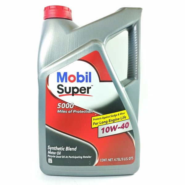 Dầu Nhớt Ô Tô Mobil Super 5000 10W-40 (Can 4.73L / 5 U.S. QTS)