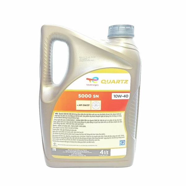Dầu Nhớt Ô Tô Total Quartz 5000 SN 10W-40 (Can 4 Lít)
