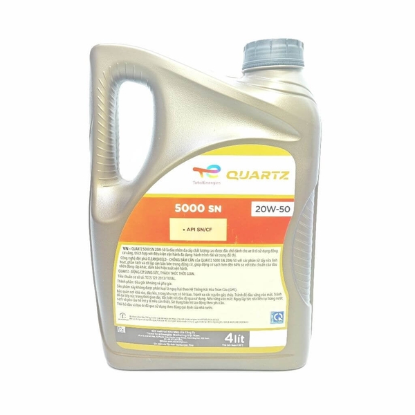 Dầu Nhớt Ô Tô Total Energies Quartz 5000 SN 20W-50 (4 Lít)