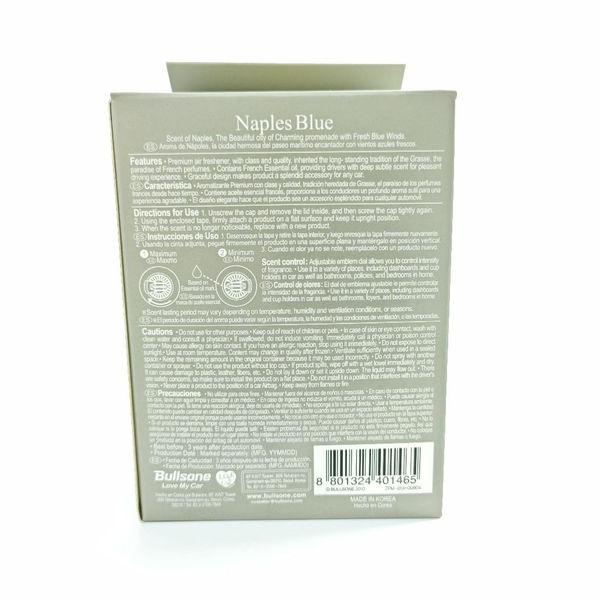 Nước Hoa Ô Tô Cao Cấp Bullsone Grasse - Hương Biển Naples Blue (110ml)
