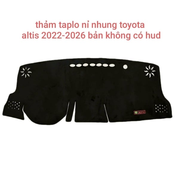 Thảm Taplo Nỉ Nhung 3 Lớp Chống Nóng Cho Các Dòng Xe Toyota