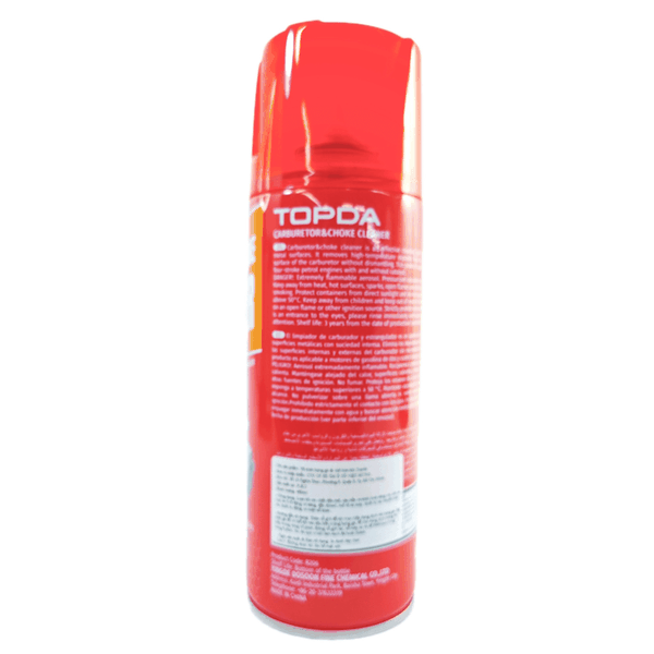 Chai Xịt Vệ Sinh Bình Xăng Con, Họng Ga Topda Carburetor Cleaner R206 (450ml)