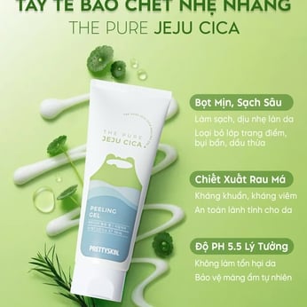 TẨY TẾ BÀO CHẾT RAU MÁ PRETTY SKIN THE PURE JEJU CICA PEELING GEL