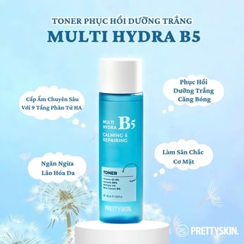 TONER NƯỚC HOA HỒNG MULTI HYDRA B5 CALMING REPAIRING PRETTYSKIN