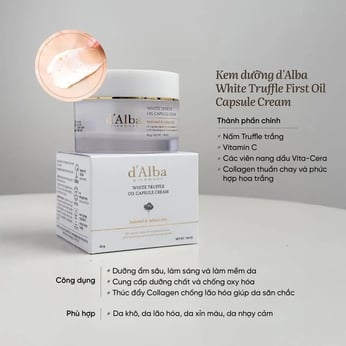 KEM DƯỠNG D'ALBA WHITE TRUFFLE VITA TONING CAPSULE CREAM
