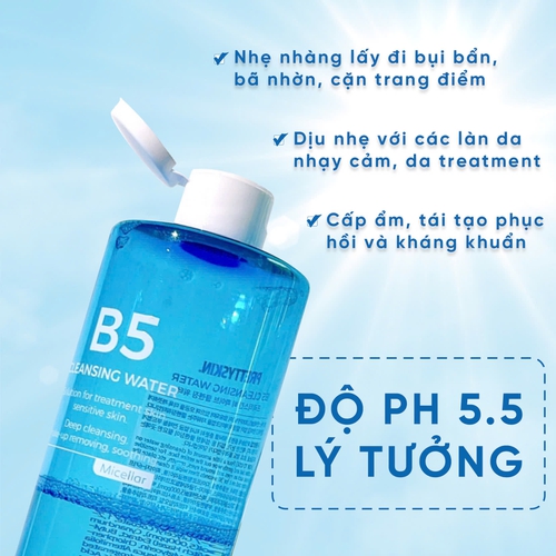 NƯỚC TẨY TRANG CLEANSING WATER B5 PRETTY SKIN