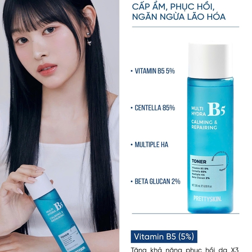 TONER NƯỚC HOA HỒNG MULTI HYDRA B5 CALMING REPAIRING PRETTYSKIN