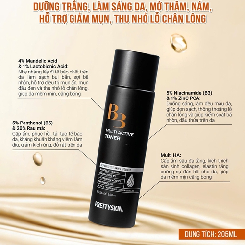 NƯỚC HOA HỒNG B3 PRETTY SKIN MULTI ACTIVE TONER