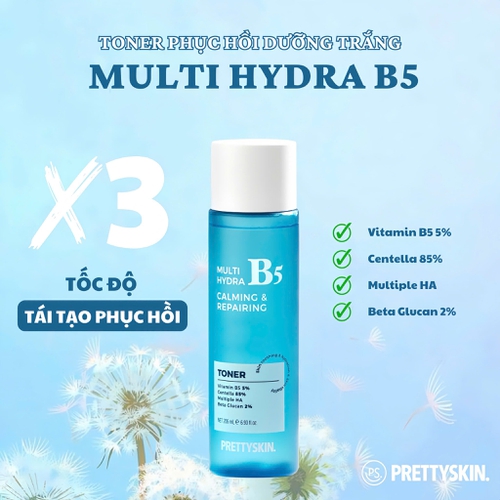 TONER NƯỚC HOA HỒNG MULTI HYDRA B5 CALMING REPAIRING PRETTYSKIN
