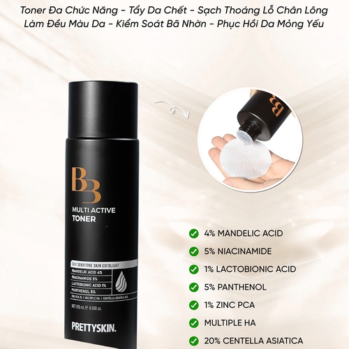 NƯỚC HOA HỒNG B3 PRETTY SKIN MULTI ACTIVE TONER