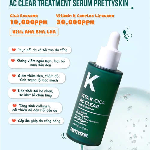 TINH CHẤT SERUM VITA K – CICA AC CLEAR TREATMENT SERUM PRETTYSKIN