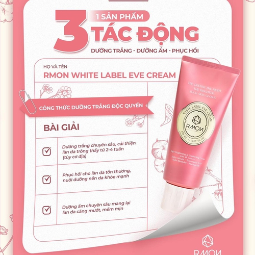 KEM DƯỠNG THỂ TRẮNG DA BAN ĐÊM RMON