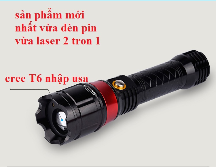 n pin Cree T6 kết hợp đèn pin và laser (9)