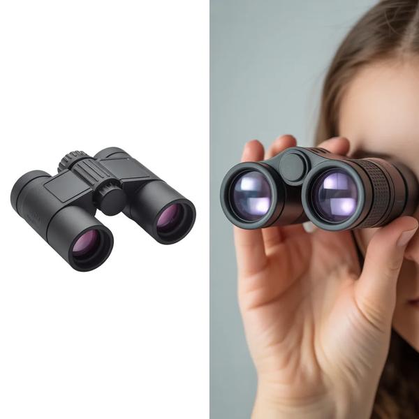 So sánh ống nhòm đồ chơi nhựa và ống nhòm mini thấu kính thủy tinh