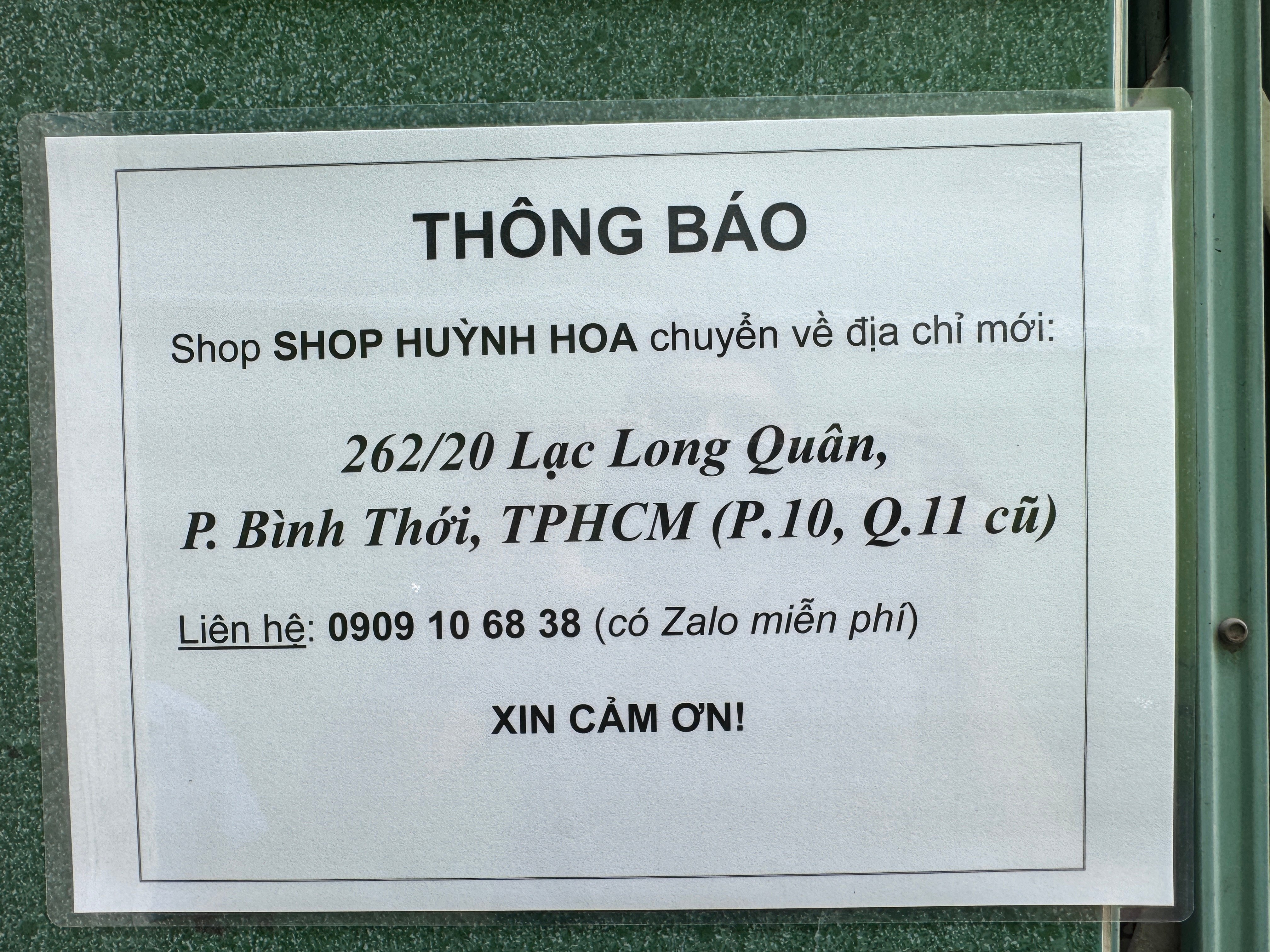 Quý khách vui lòng lưu lại số Hotline/Zalo 0909 10 68 38 để được hỗ trợ chỉ đường và tư vấn nhanh nhất.