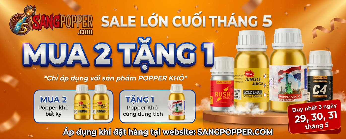 MUA 2 TẶNG 1 - ÁP DỤNG POPPER KHÔ