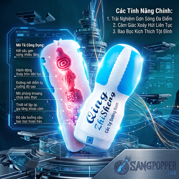 Cốc Thủ Dâm Nam Qing – Dụng Cụ Tự Sướng Giá Rẻ, Nắp Đậy Kín Đáo Dễ Bảo Quản