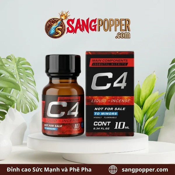 Popper C4 Đỏ 10ml Cho Bot - Trải Nghiệm Cuộc Yêu Không Đau
