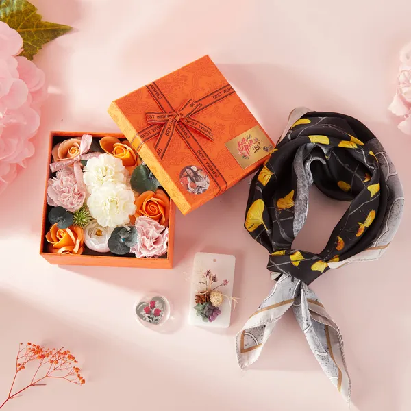 BỘ QUÀ TẶNG KHĂN LỤA SÁP THƠM