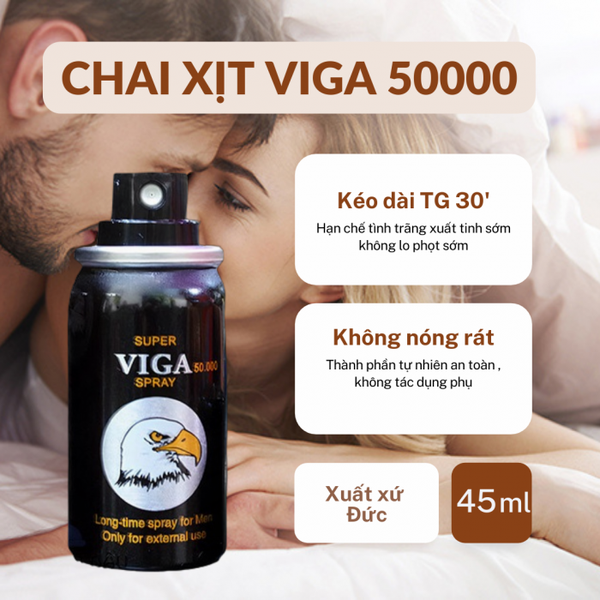 Xịt Kích Thích Kéo Dài Thời Gian Viga Spray 50000 - Chính Hãng Đức