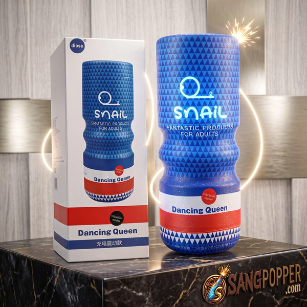 Cốc Tự Sướng Snail Dancing Queen - Rung 20 Chế Độ, Lõi Silicon Da Thật Mềm Mịn