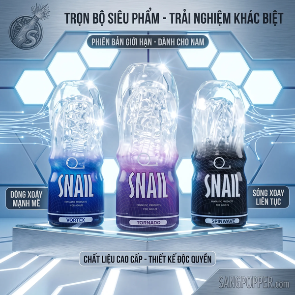 Cốc Tự Sướng Snail Transparent Cup - Bản Trong Suốt Cầm Tay Linh Hoạt