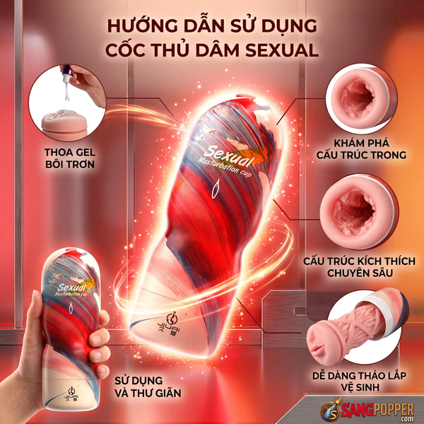 Cốc Thủ Dâm Juai Sexual - Dụng Cụ Tự Sướng Ngụy Trang Silicone Ôm Khít Massage