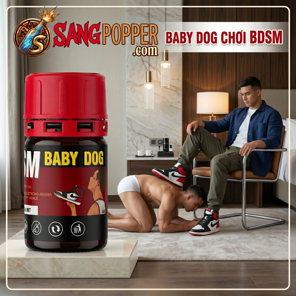 Popper Baby Dog BDSM 40ml - Slave Dog Ngửi Giày Chủ Nhân Phê Dại