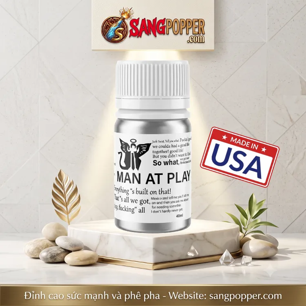 Popper Khô Man At Play White 40ml - Vũ Điệu Hoang Dại Của Đấng Mày Râu