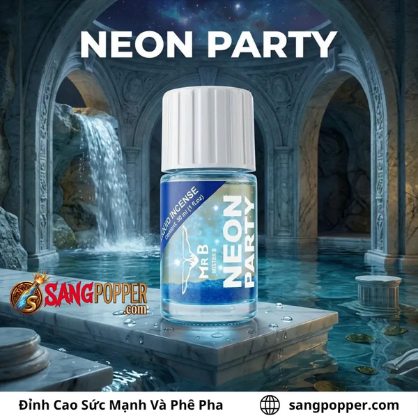 Popper Neon Party Xanh Dương - Hương Biển Mát Lạnh Phê Đẳng Cấp