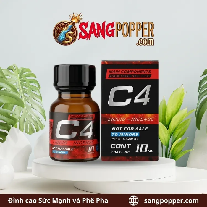 Popper C4 Đỏ 10ml Cho Bot - Trải Nghiệm Cuộc Yêu Không Đau