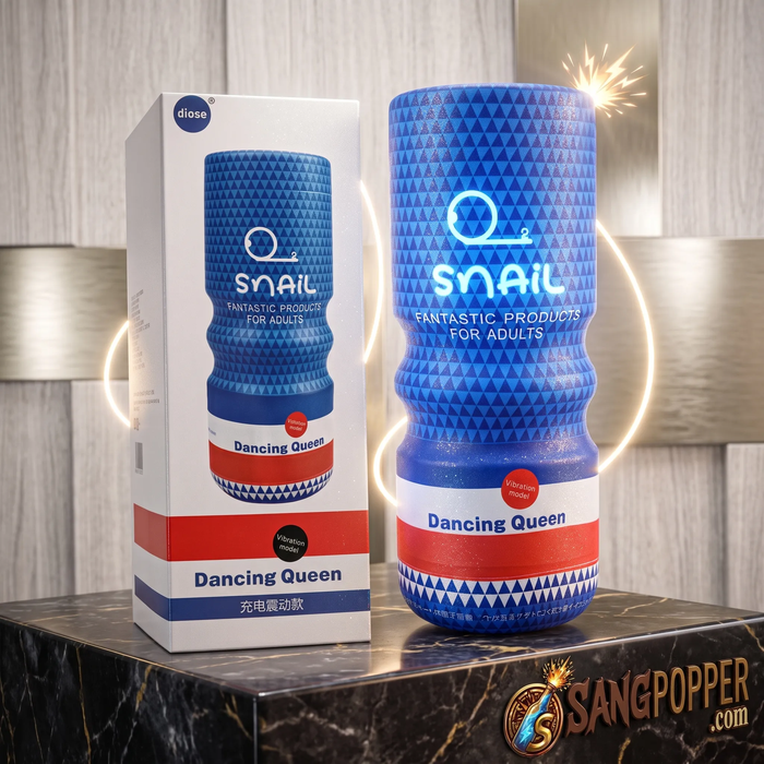 Cốc Tự Sướng Snail Dancing Queen - Rung 20 Chế Độ, Lõi Silicon Da Thật Mềm Mịn