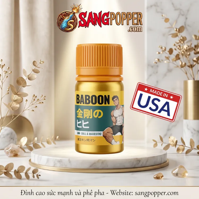 Popper Khô Baboon 40ml Giữ Mùi Siêu Lâu Giãn Nở Cho Bot Gym Dâm