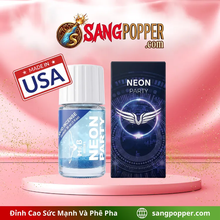 Popper Neon Party Xanh Dương - Hương Biển Mát Lạnh Phê Đẳng Cấp