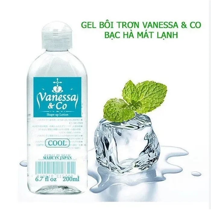Gel Bôi Trơn Gốc Nước Vanessa Cool Siêu Mát Lạnh 200ml