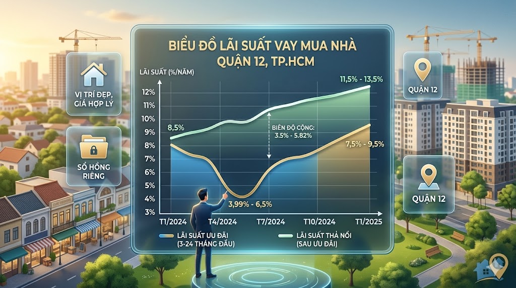 Chính sách lãi suất giúp việc mua bán nhà Quận 12 được thúc đẩy Chính sách lãi suất giúp việc mua bán nhà Quận 12 được thúc đẩy