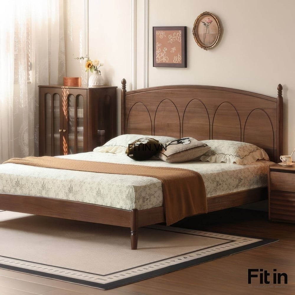 15+ mẫu giường ngủ gỗ &oacute;c ch&oacute; đẹp, sang trọng, gi&aacute; xưởng, độ bền cao 